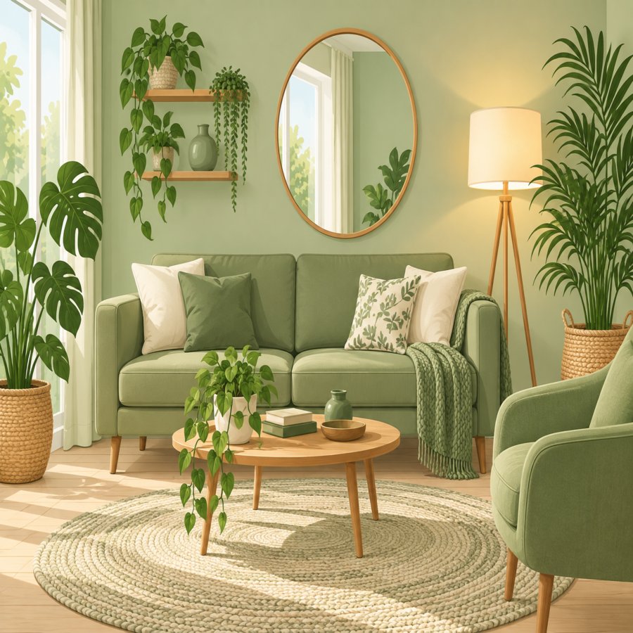 Cozy monochrome living room illustrating color drenching mistakes and fixes