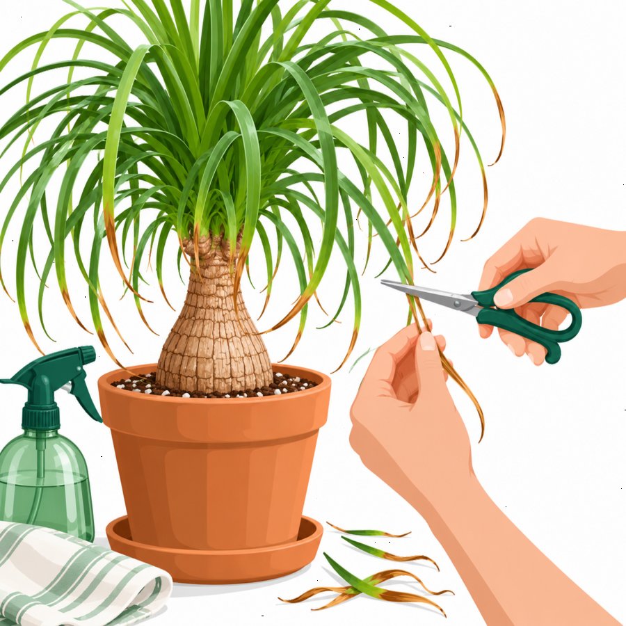Indoor ponytail palm plant care routine using ponytail palm hacks